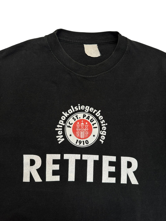 00s St. Pauli Shirt "Retter" Schwarz L
