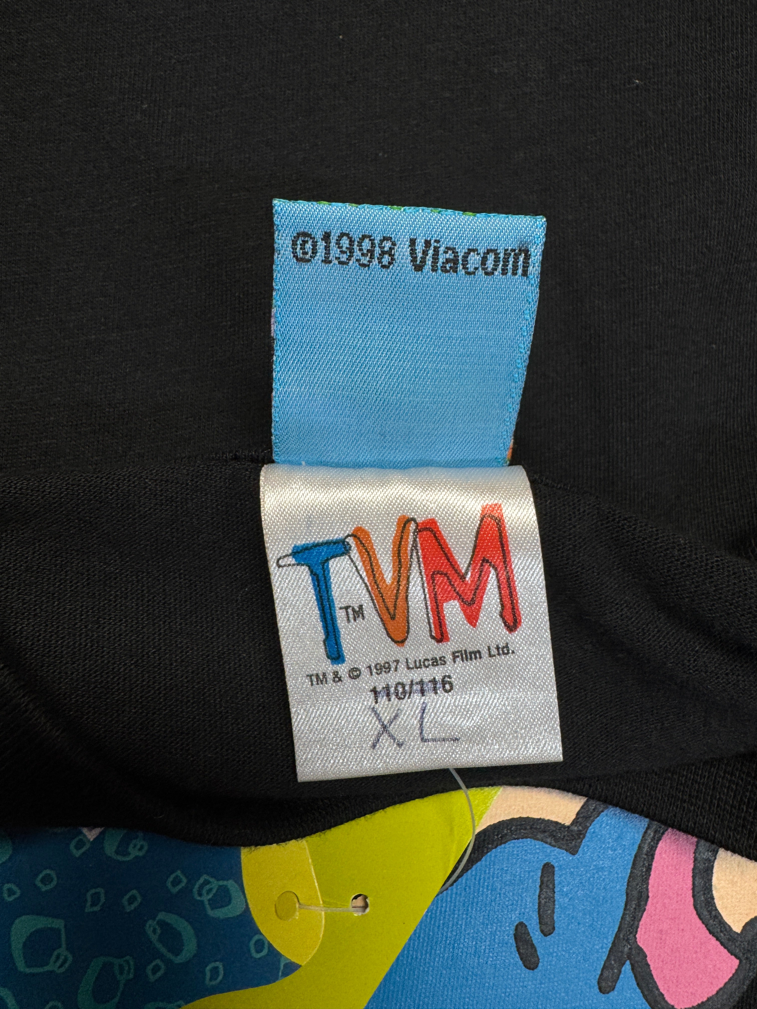 1999 TV Mania Shirt RugRats Cuckie Deadstock Schwarz XL