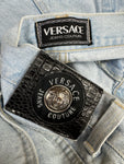 Vintage Versace Jeans Medusa Details Made In Italy Helle Waschung Blau 38/52