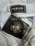 Vintage Versace Jeans Medusa Details Made In Italy Helle Waschung Blau 38/52