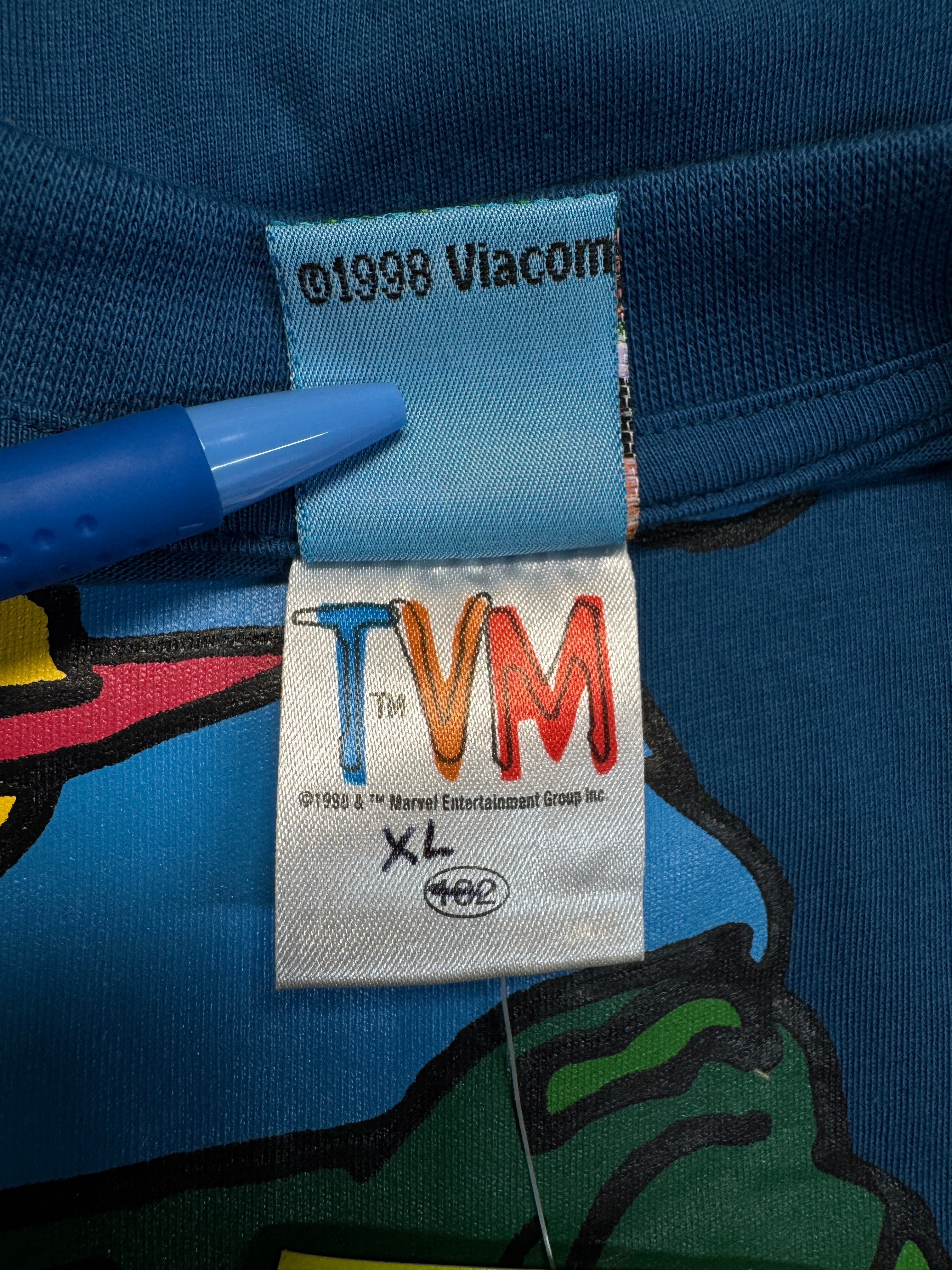 1999 TV Mania Shirt RugRats Cuckie Deadstock Blau Kids 140/146