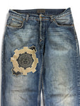 Vintage Versace Jeans Medusa Patch & Knöpfe Dunkelblau 34