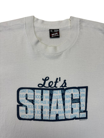 1999 Fruit Of The Loom Shirt "Let's Shag" Single Stitch Made In USA Weiß XXL