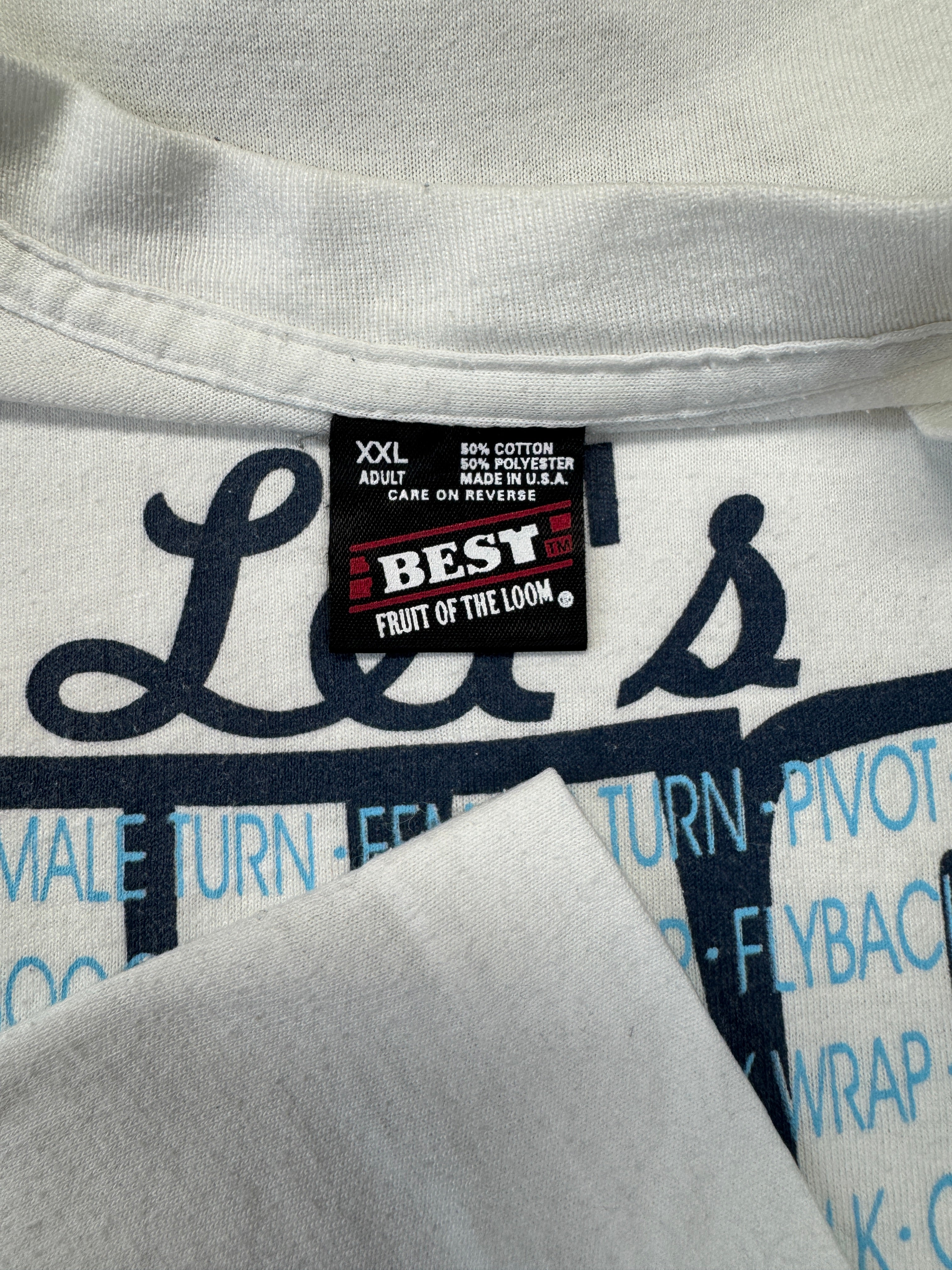 1999 Fruit Of The Loom Shirt "Let's Shag" Single Stitch Made In USA Weiß XXL