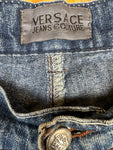 Vintage Versace Jeans Medusa Patch & Knöpfe Dunkelblau 34
