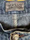 Vintage Versace Jeans Medusa Patch & Knöpfe Dunkelblau 34