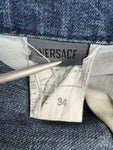 Vintage Versace Jeans Medusa Patch & Knöpfe Dunkelblau 34