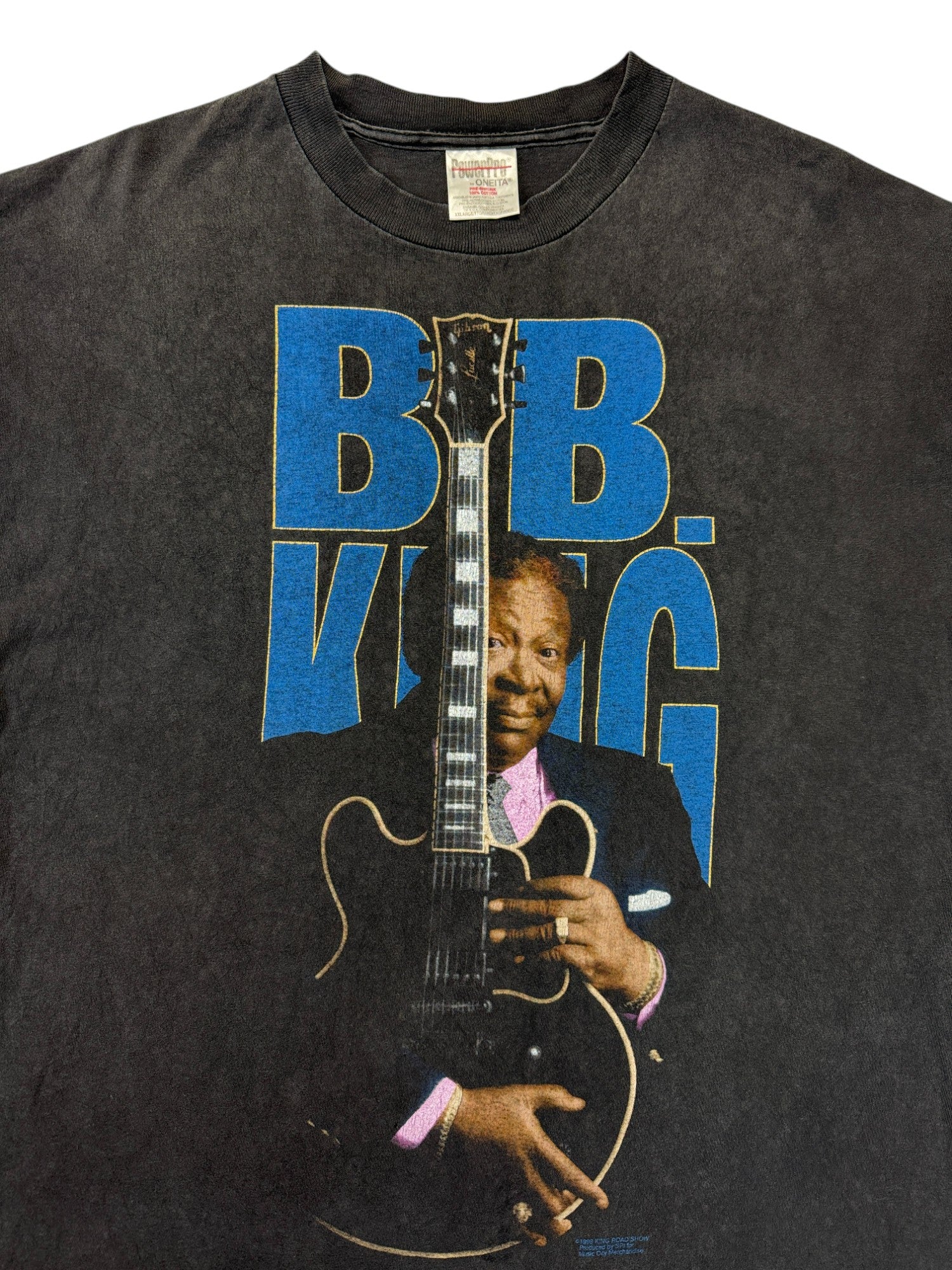 1998 Oneita Tourshirt BB King Roadshow Single Stitch Schwarz XXL
