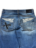 Vintage Versace Jeans Medusa Patch & Knöpfe Dunkelblau 34