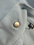 Vintage Versace Stoffhose Leicht Elastisch Medusa Knöpfe Made In Italy Hellblau 34/48