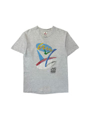 1991 Fruit Of The Loom Shirt "JVC Jazz Festival Newport" Made In USA Single Stitch Grau L