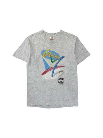1991 Fruit Of The Loom Shirt "JVC Jazz Festival Newport" Made In USA Single Stitch Grau L