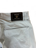Vintage Versace Stoffhose Leicht Elastisch Medusa Knöpfe Made In Italy Hellblau 34/48