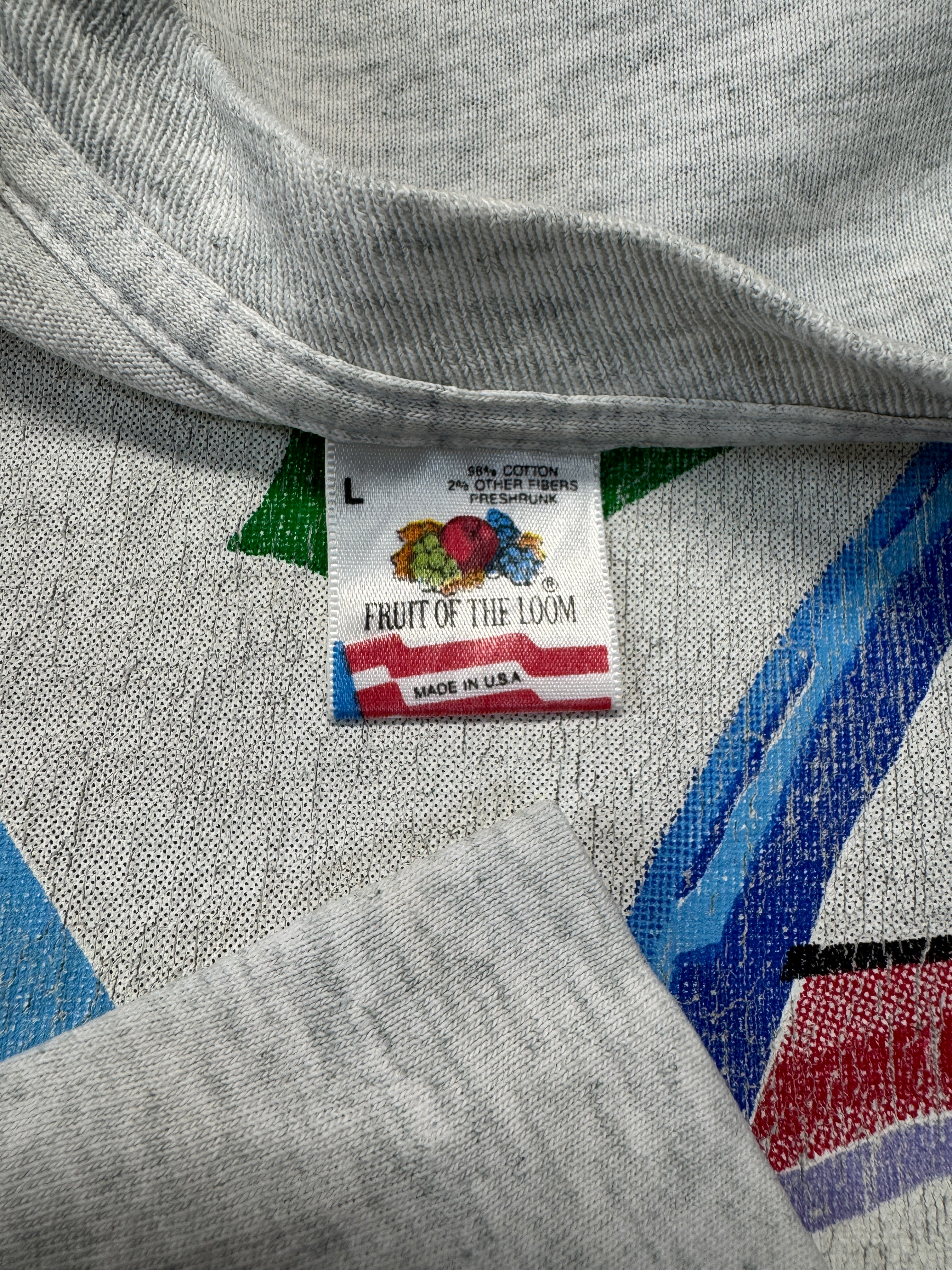 1991 Fruit Of The Loom Shirt "JVC Jazz Festival Newport" Made In USA Single Stitch Grau L