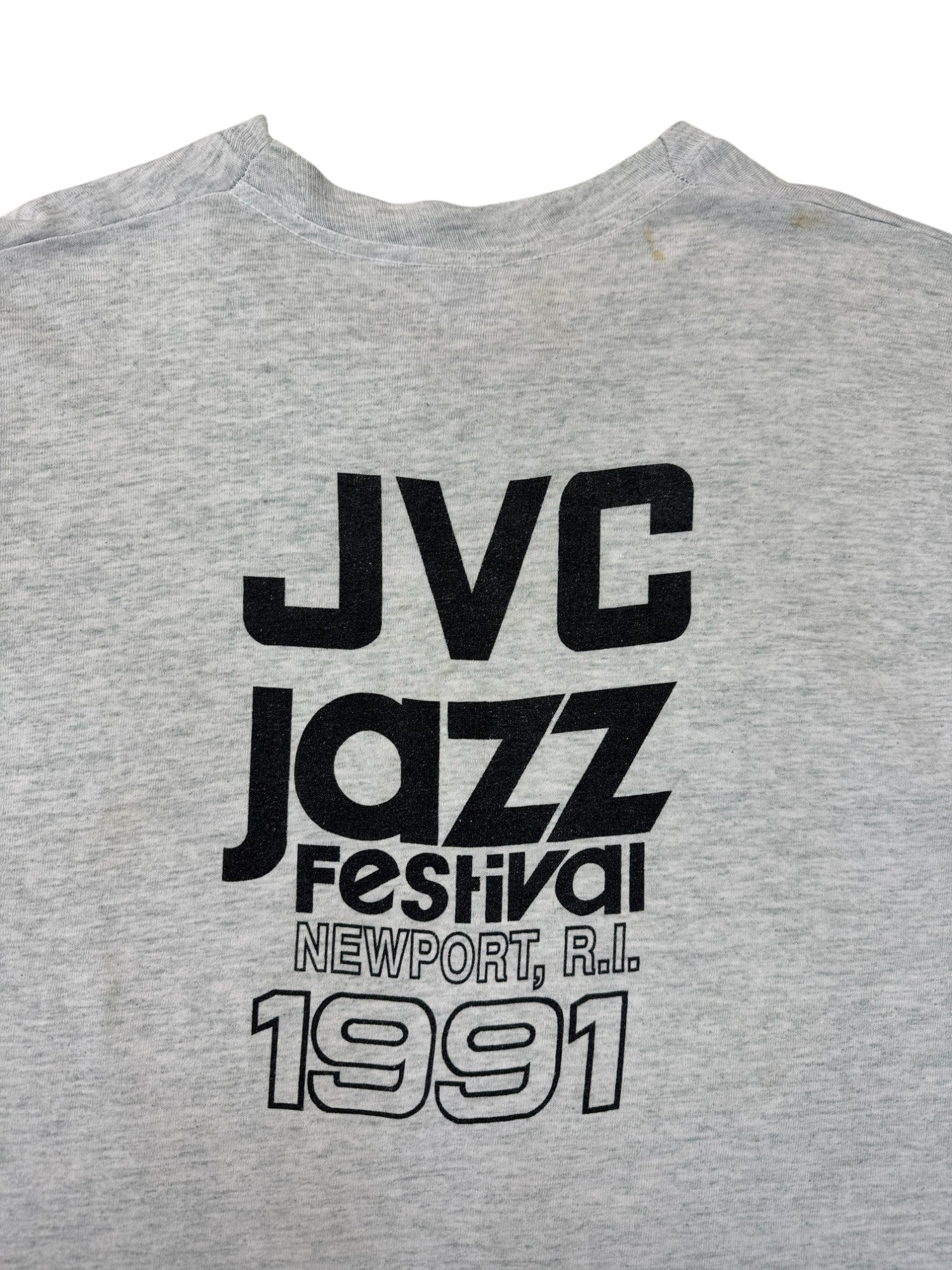 1991 Fruit Of The Loom Shirt "JVC Jazz Festival Newport" Made In USA Single Stitch Grau L