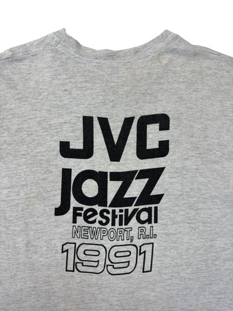 1991 Fruit Of The Loom Shirt "JVC Jazz Festival Newport" Made In USA Single Stitch Grau L