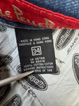 Vintage Pelle Pelle Baggy Jeans Made In Hong Kong Dunkelblau 34