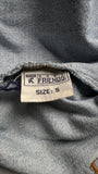 Vintage Friends Jeansjacke 90s Mit Patches Metallica & Marilyn Manson Ausgewaschen Hellblau S