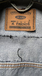 Vintage Friends Jeansjacke 90s Mit Patches Metallica & Marilyn Manson Ausgewaschen Hellblau S