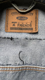 Vintage Friends Jeansjacke 90s Mit Patches Metallica & Marilyn Manson Ausgewaschen Hellblau S