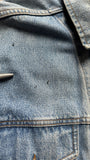 Vintage Friends Jeansjacke 90s Mit Patches Metallica & Marilyn Manson Ausgewaschen Hellblau S
