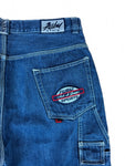 Vintage Fubu Jeans Shorts 3/4 Carpenter Style Baggy Dunkelblau 34