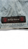 Vintage Friends Jeansjacke 90s Mit Patches Metallica & Marilyn Manson Ausgewaschen Hellblau S