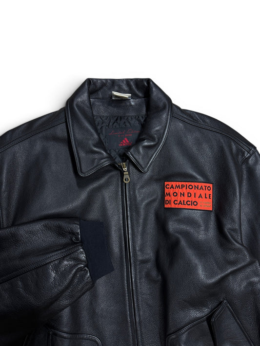 Rare! 90s Adidas Lederjacke Limited Edition 1/1000 Weltmeister 1934 Italien