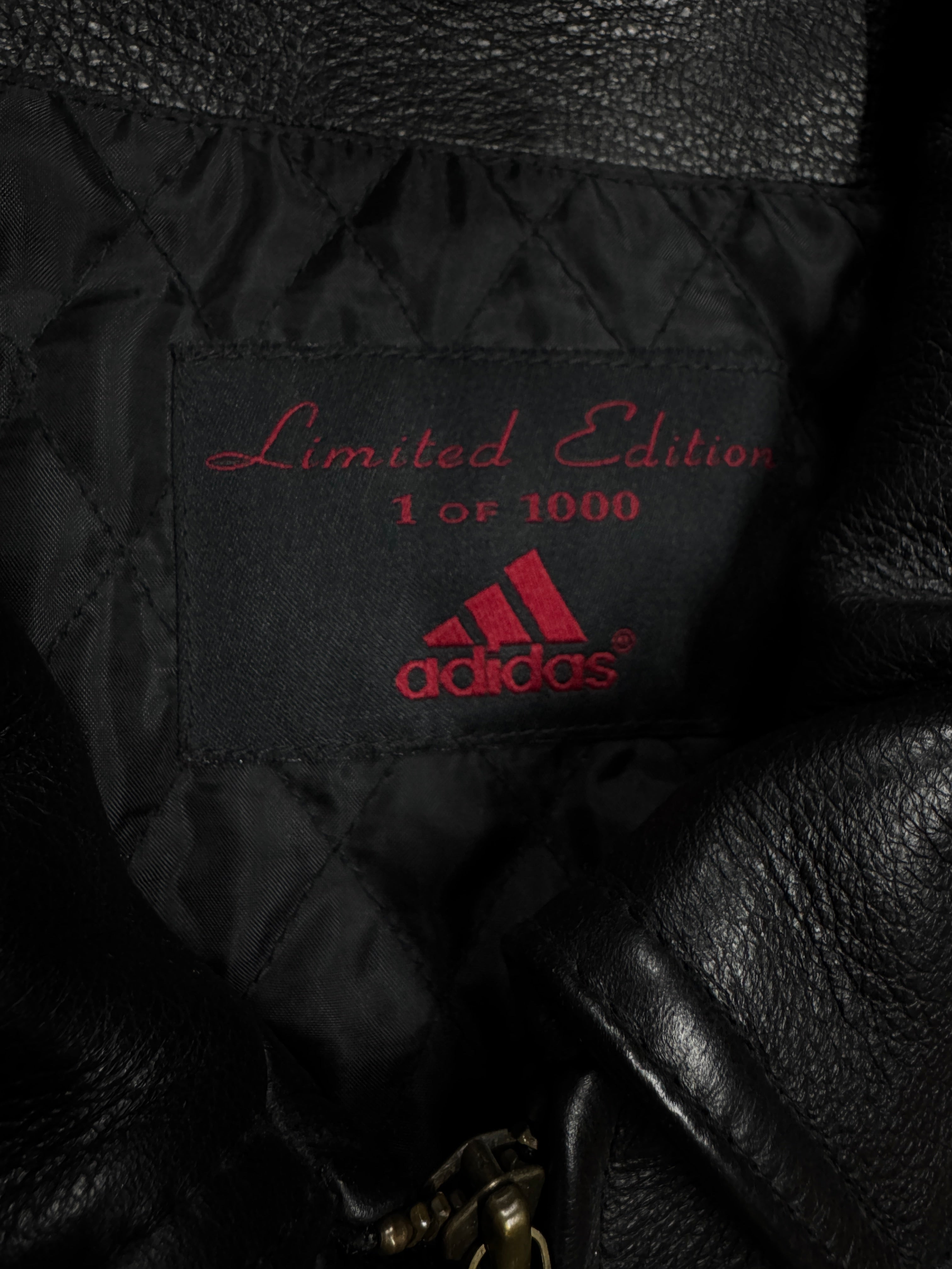 Rare! 90s Adidas Lederjacke Limited Edition 1/1000 Weltmeister 1934 Italien