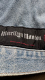 Vintage Friends Jeansjacke 90s Mit Patches Metallica & Marilyn Manson Ausgewaschen Hellblau S