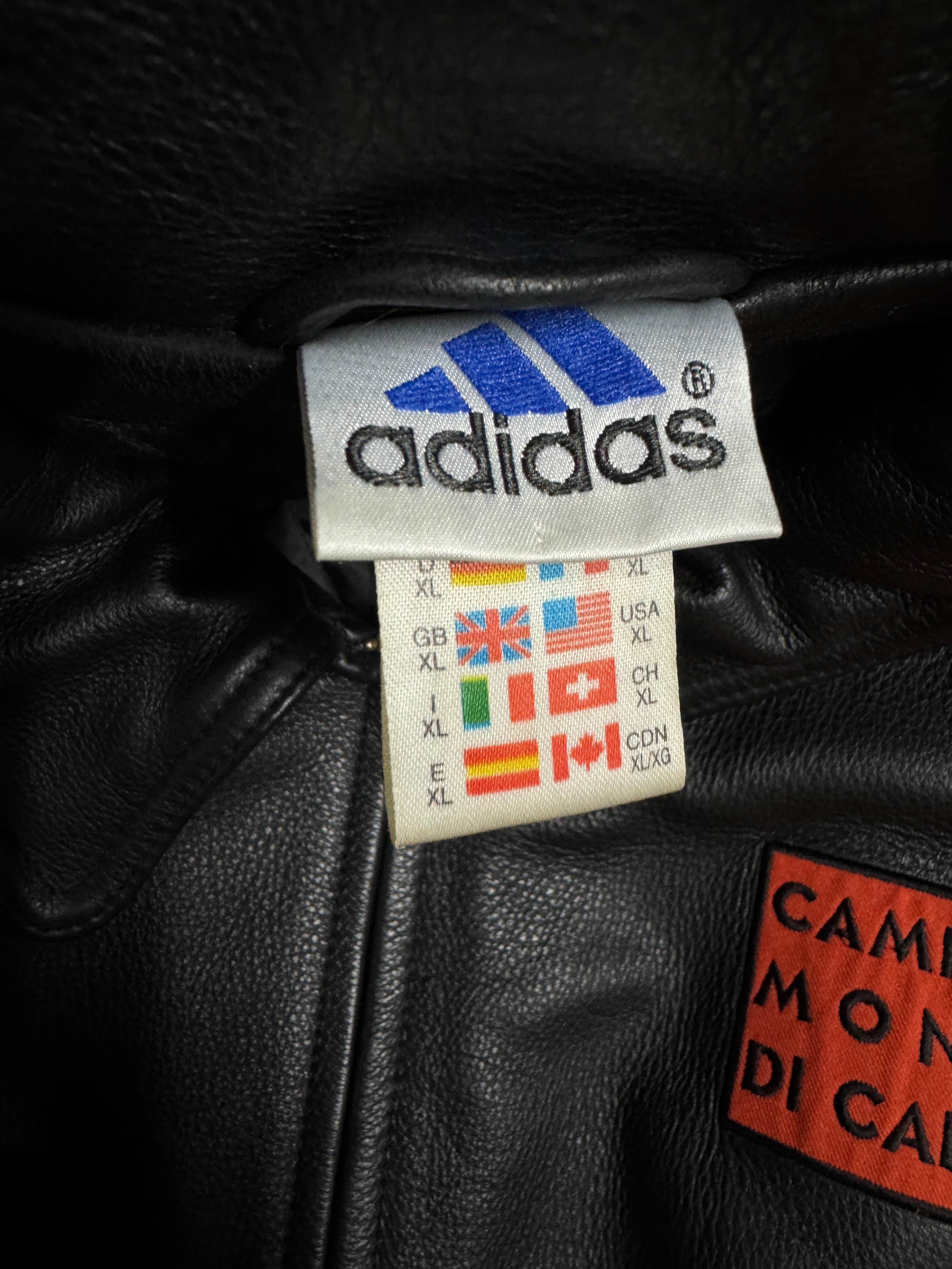 Rare! 90s Adidas Lederjacke Limited Edition 1/1000 Weltmeister 1934 Italien