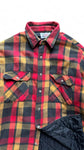 Vintage Private Property Flanellhemd 90s Gefüttert Made In USA Rot Schwarz L