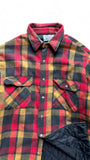 Vintage Private Property Flanellhemd 90s Gefüttert Made In USA Rot Schwarz L