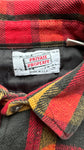 Vintage Private Property Flanellhemd 90s Gefüttert Made In USA Rot Schwarz L