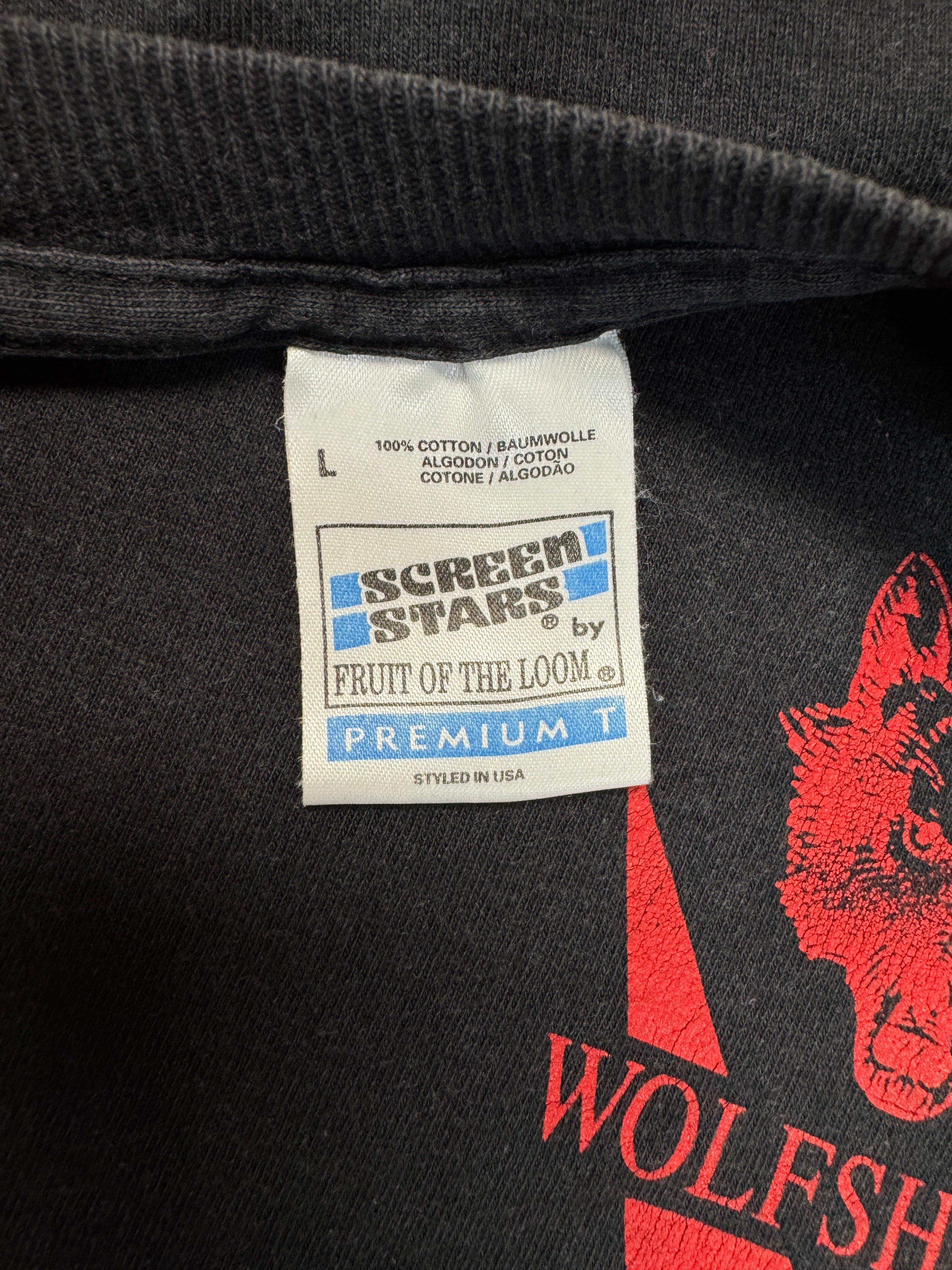 90s Screen Stars Shirt Wolfsheim Made In Ireland Schwarz L