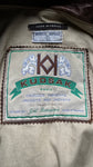Vintage Kudsak Fliegerjacke 80s "Airborne" Made In France Leder Braun L