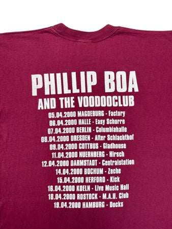2000 Promodoro Tourshirt Phillip Boa And The Voodooclub Dunkelrot L