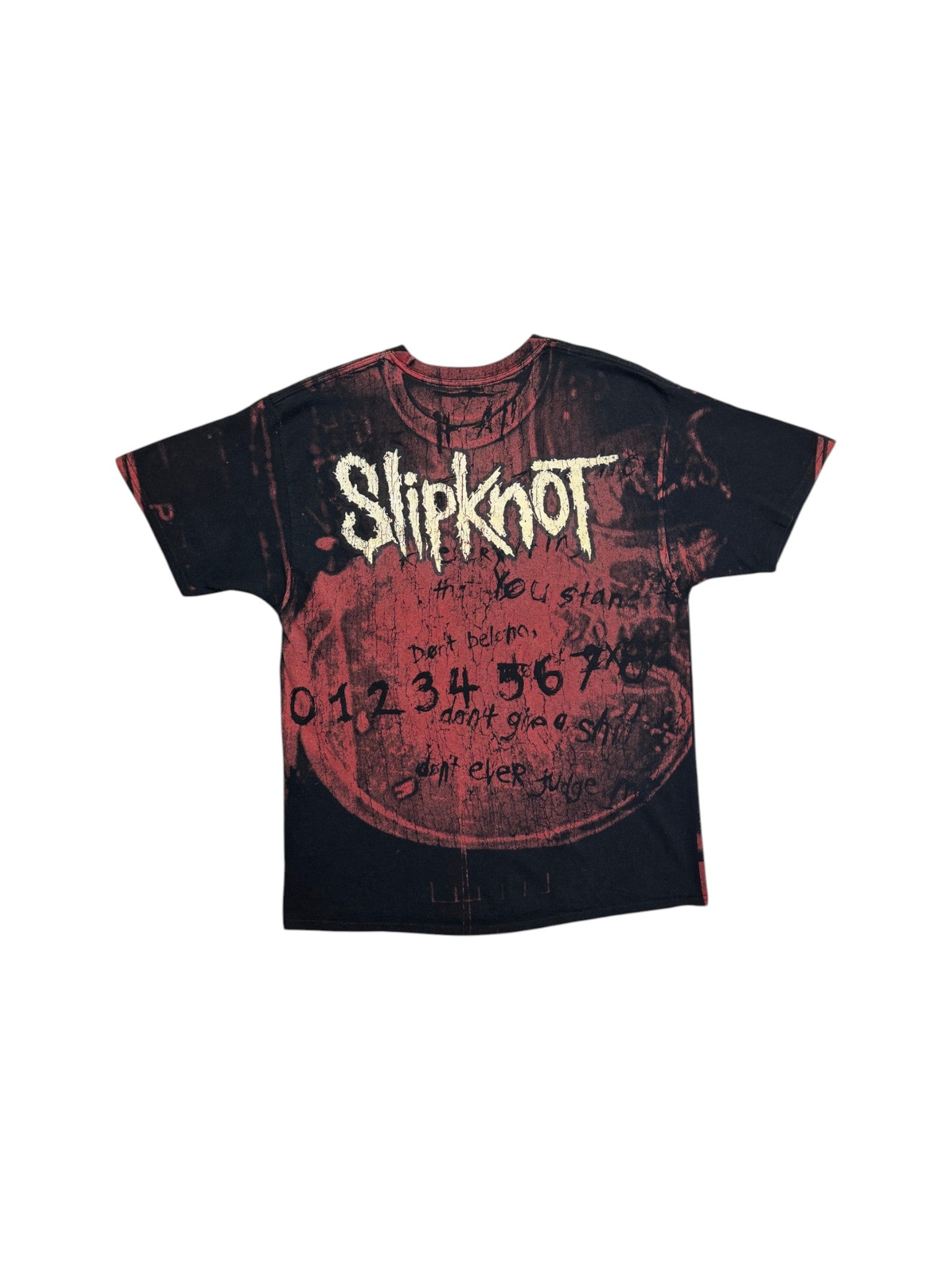00s Hanes Shirt Slipknot AOP Schwarz M-L