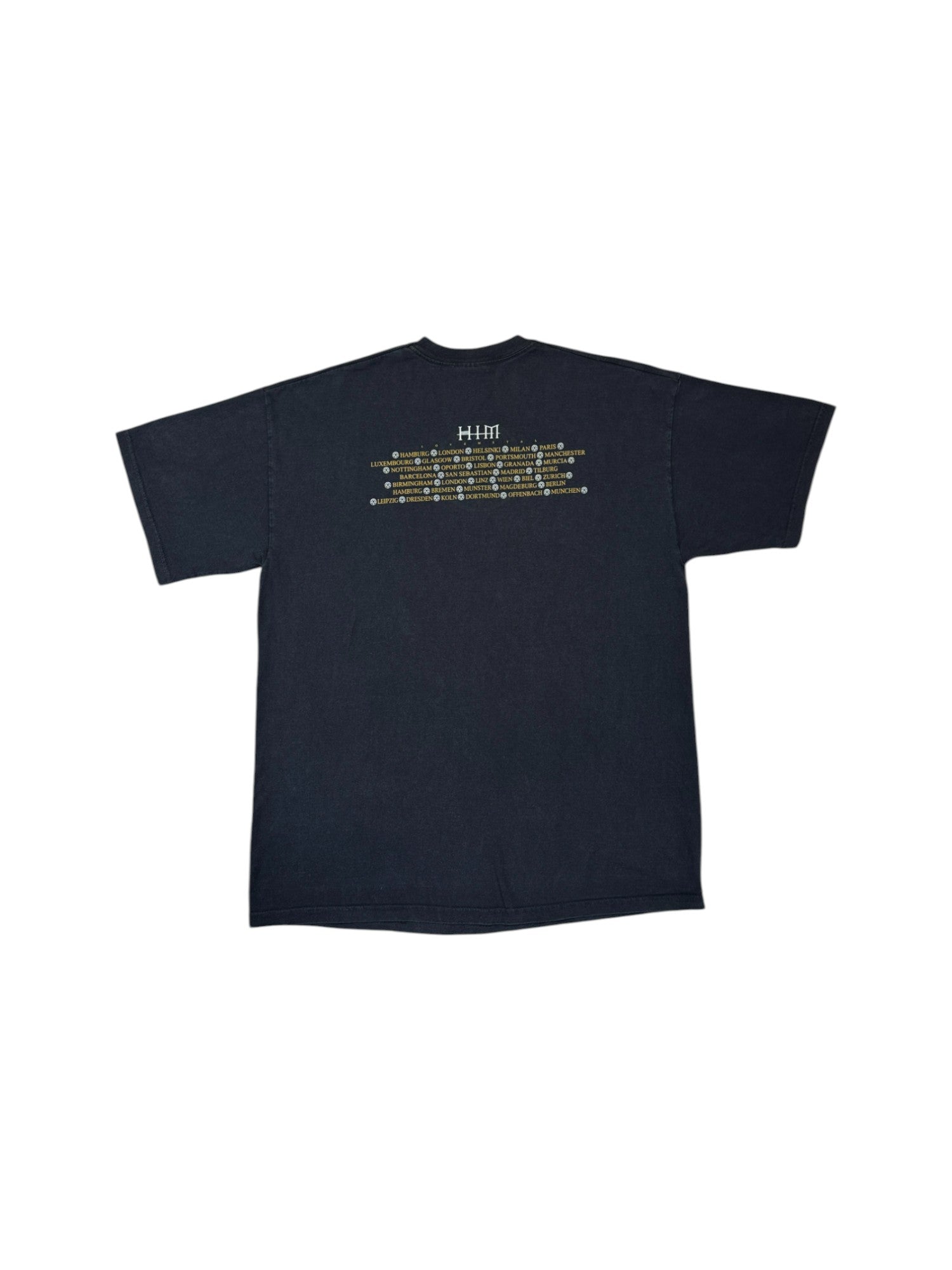 2003 Fruit Of The Loom Tourshirt "Love Metal" HIM Schwarz XL