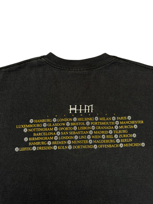2003 Fruit Of The Loom Tourshirt "Love Metal" HIM Schwarz XL
