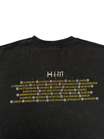 2003 Fruit Of The Loom Tourshirt "Love Metal" HIM Schwarz XL