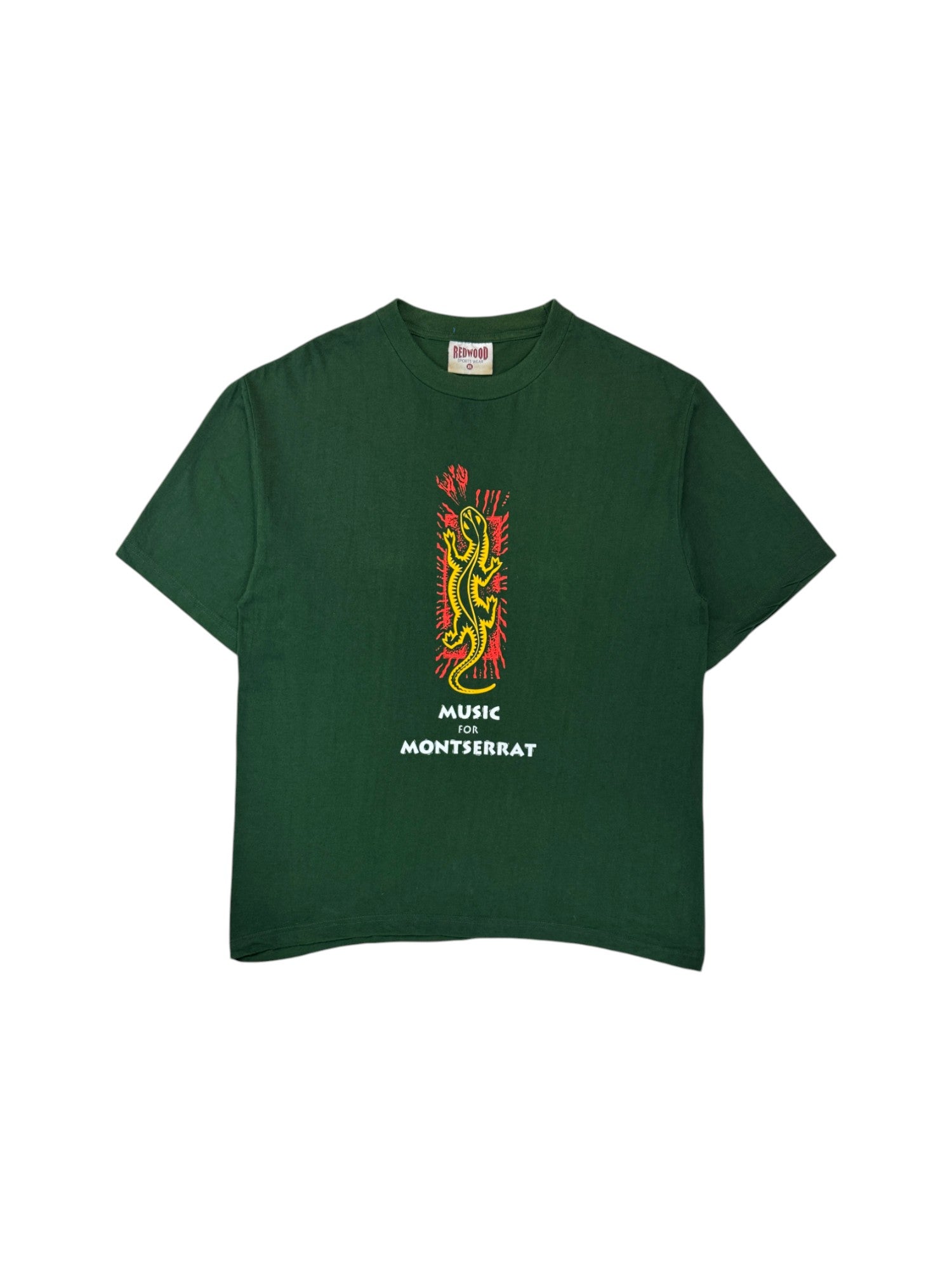 1997 Redwood Shirt "Music For Montserrat" Grün XL