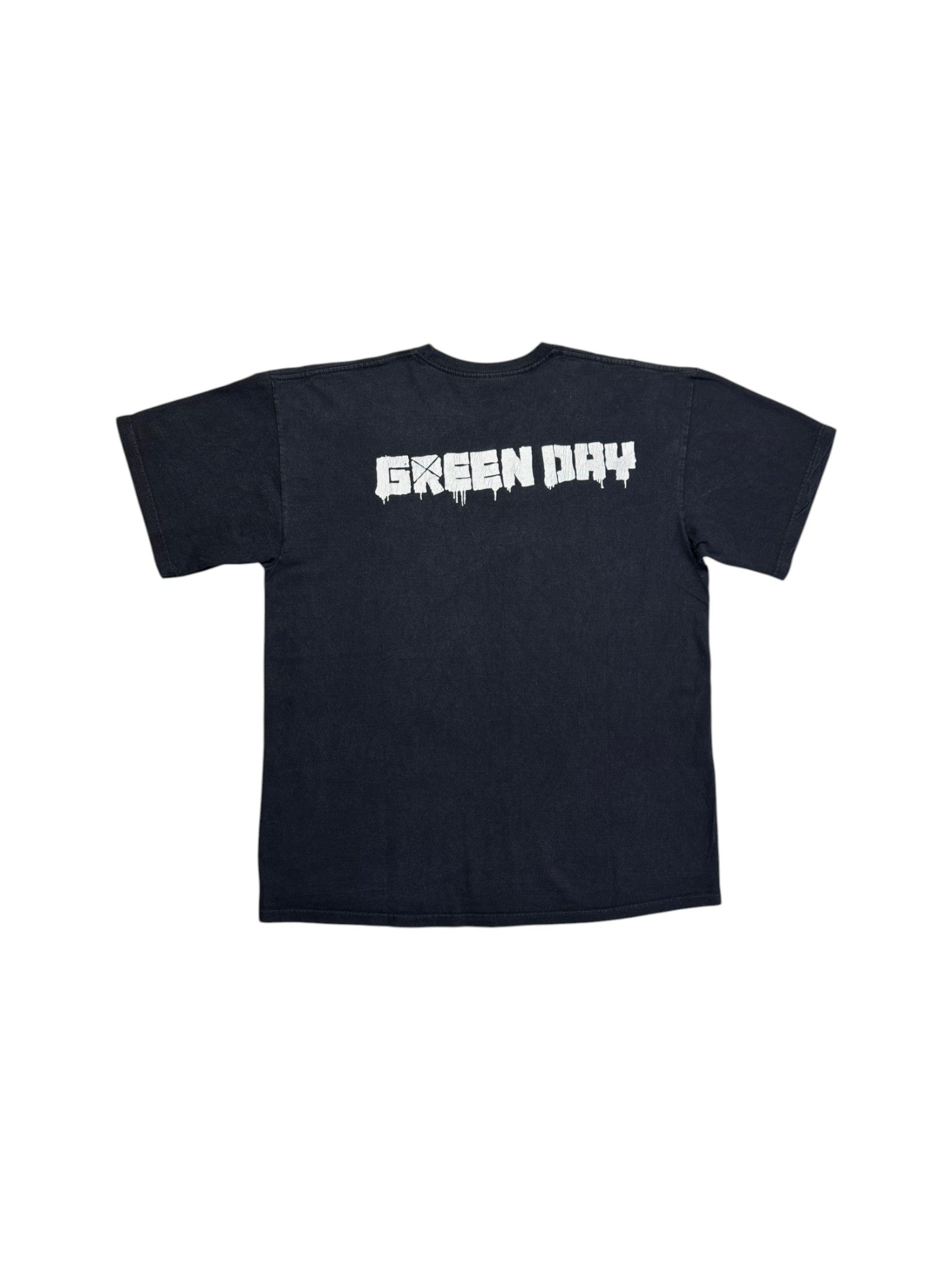 00s Fruit Of The Loom Shirt Green Day 21st Century Breakdown Schwarz L-XL