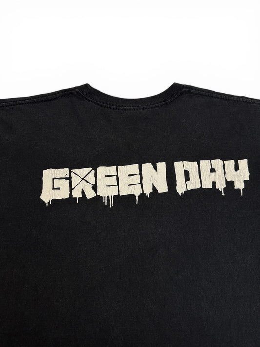 00s Fruit Of The Loom Shirt Green Day 21st Century Breakdown Schwarz L-XL