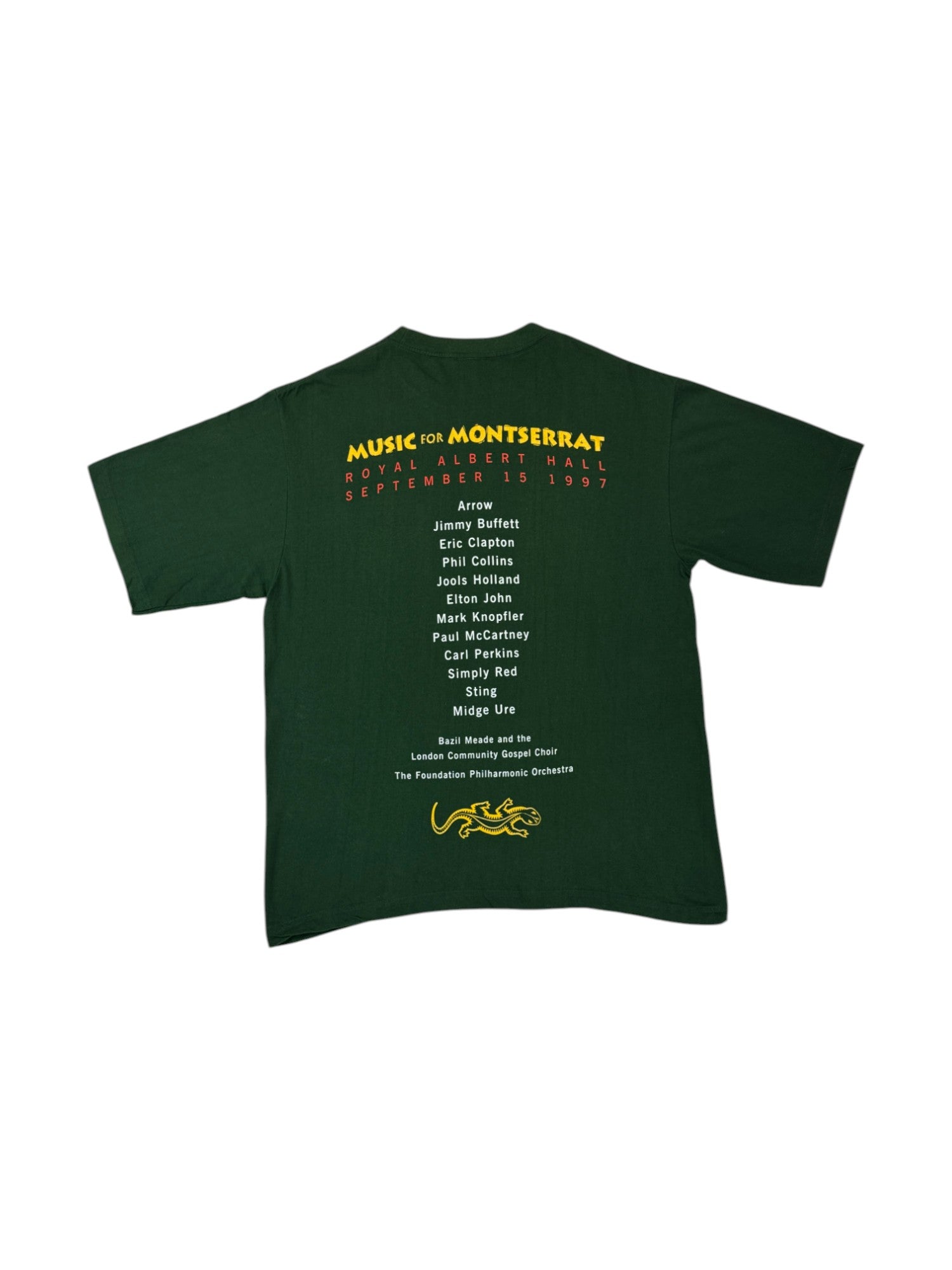 1997 Redwood Shirt "Music For Montserrat" Grün XL
