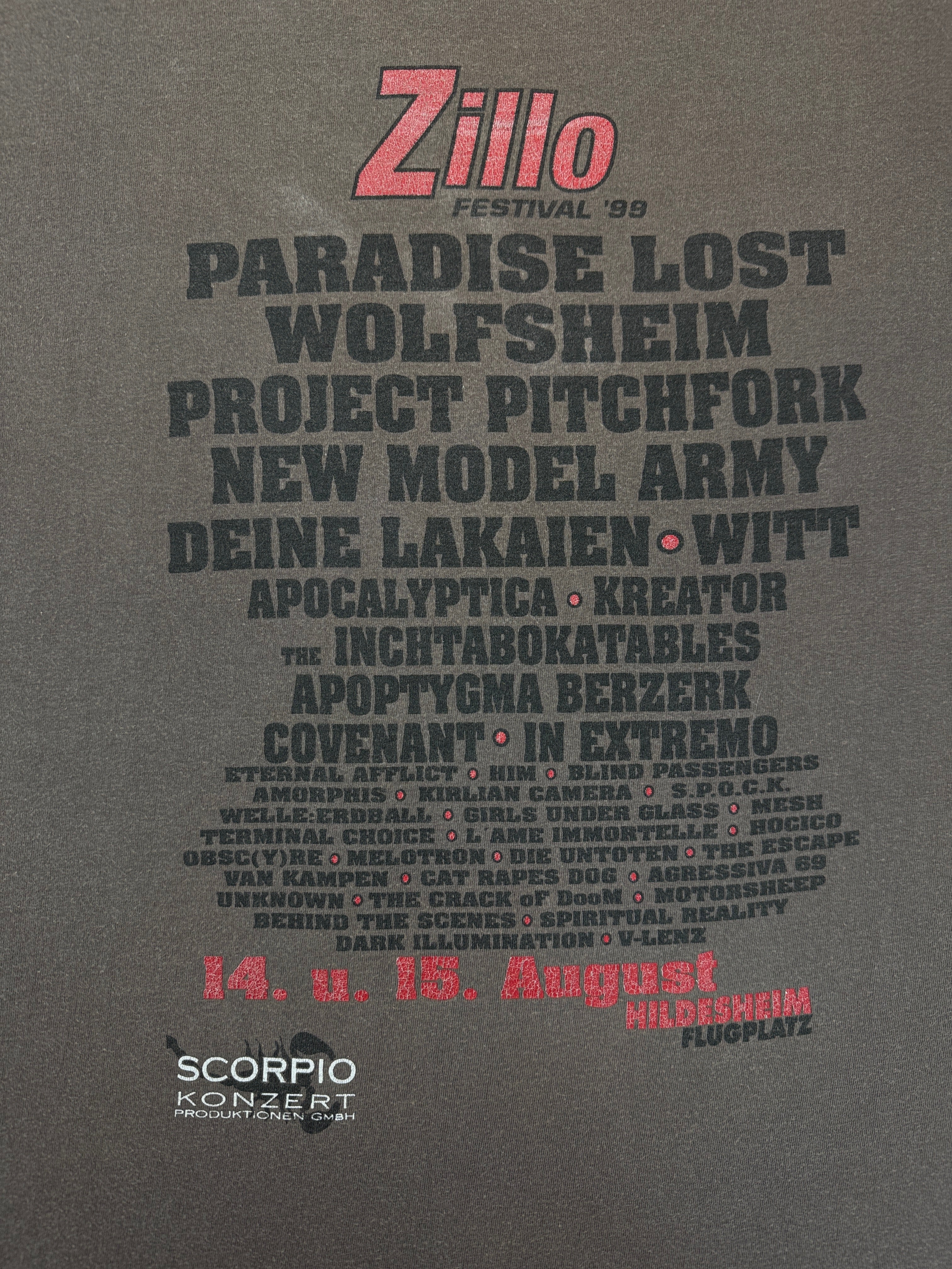 1999 Festival Shirt Zillo By Scorpio Konzert Khaki XL