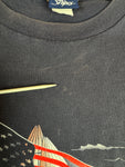 Vintage Nutmeg Mills Shirt 90s "Stars & Stripes" Sailing Dunkelblau M-L