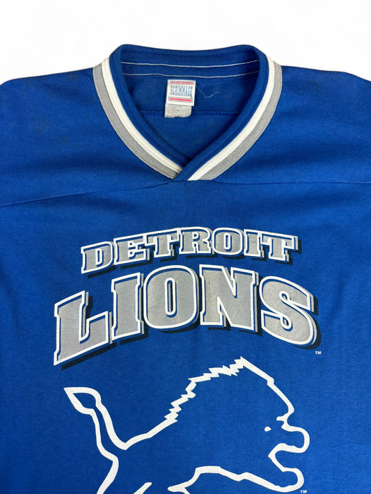 Vintage Scrimmage Shirt 1997 NFLP Detroit Lions Made In USA Single Stitch Blau (12/14 Kids) XS-S