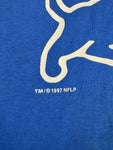 Vintage Scrimmage Shirt 1997 NFLP Detroit Lions Made In USA Single Stitch Blau (12/14 Kids) XS-S