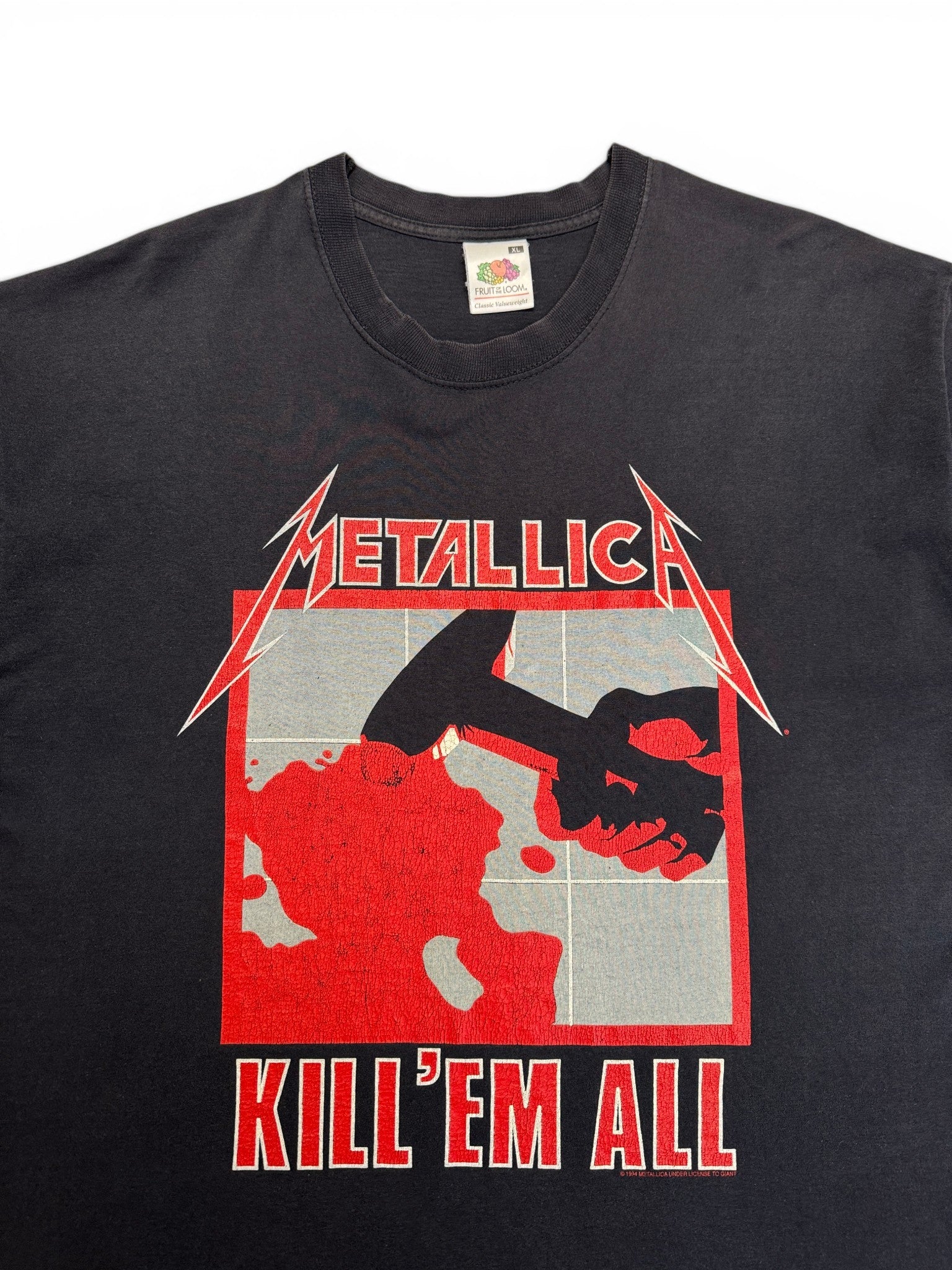 00s Fruit Of The Loom Shirt Metallica "Kill'em All" Schwarz XL